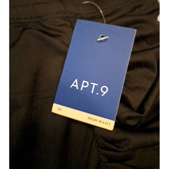 APT9 High Waist Ruched Black Swimsuit Bottom - Picture 2 of 4